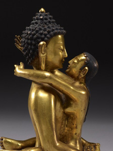 Samantabhadra (Ever-Perfect One) (Tibetan: Kuntuzangpo) in Honored Father-Honored Mother Tibet, early 20th century. Copper alloy, gilt, paint. Collection of Trammell S. Crow, L2011.77