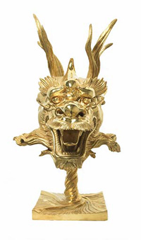 Gold dragon head