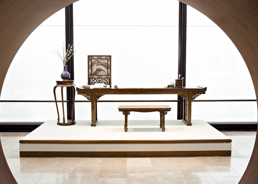 Installation shot of In Pursuit of Elegance and Simplicity: Chinese Scholars' Studio Furniture from the Tseng Collection