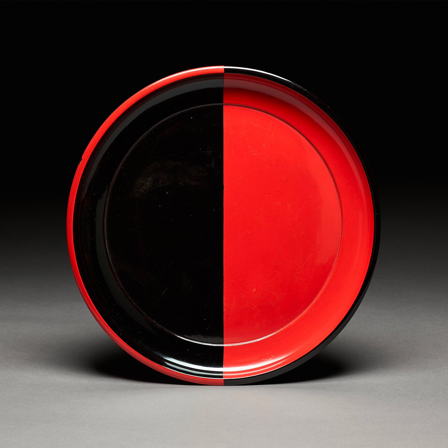 red and black plate